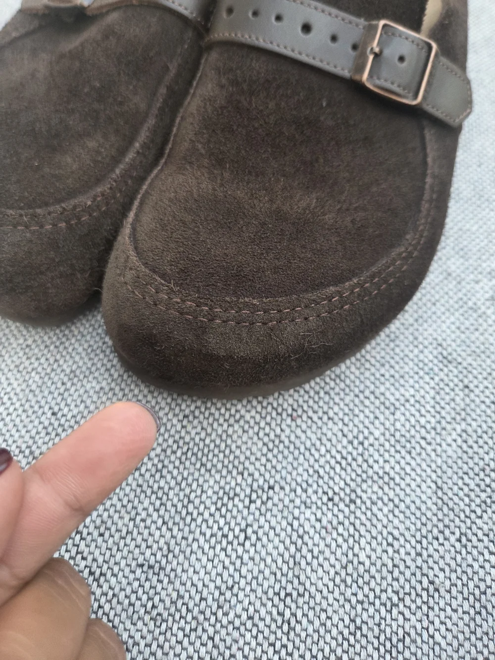 Birkenstock Boston Suede Clogs Brown EU 41 US M8 W10 UK 7.5